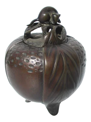 Japanese Bronze Fruit Shaped Incense Burner