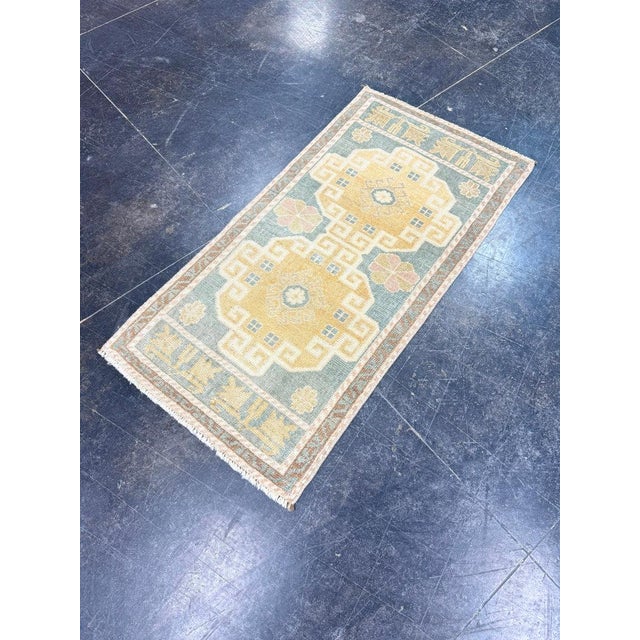 Early 21st Century Turkish Mini Rug Oriental Hand Knotted Vintage Rug 1'9" x 3'4" #17459 For Sale - Image 5 of 8