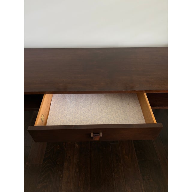 Edward Wormley for Dunbar Mid-Century Walnut Console Table With Drawer For Sale - Image 11 of 12