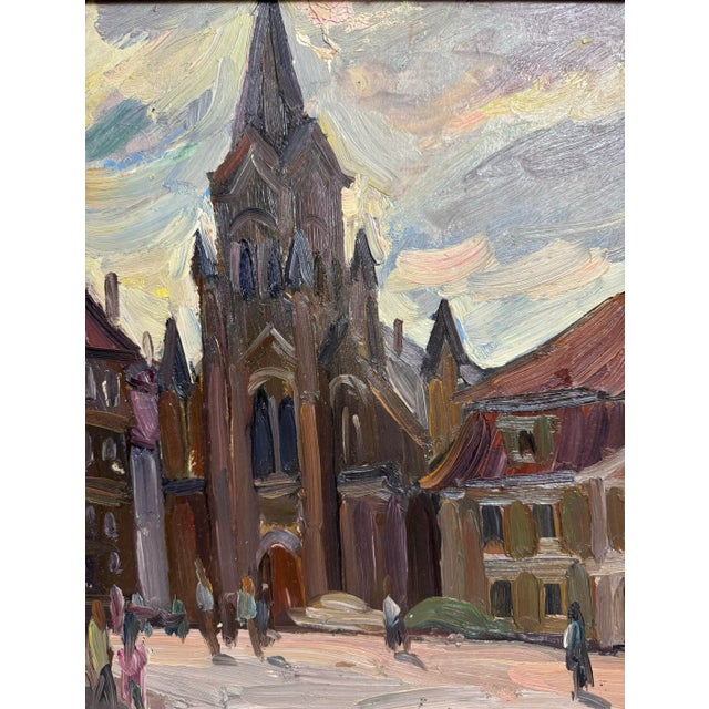 Gachegov, Church in Riga (Latvia), Russian Painting, 1961 For Sale In Los Angeles - Image 6 of 12