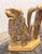 Vintage Hand Carved Architectural Chinese Guardian Lions “Foo Dogs” Console Table Circa 1970s For Sale In Miami - Image 6 of 9