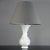 White Belgian Pressed Glass Table Lamp from Baccarat, 1960s For Sale - Image 8 of 8