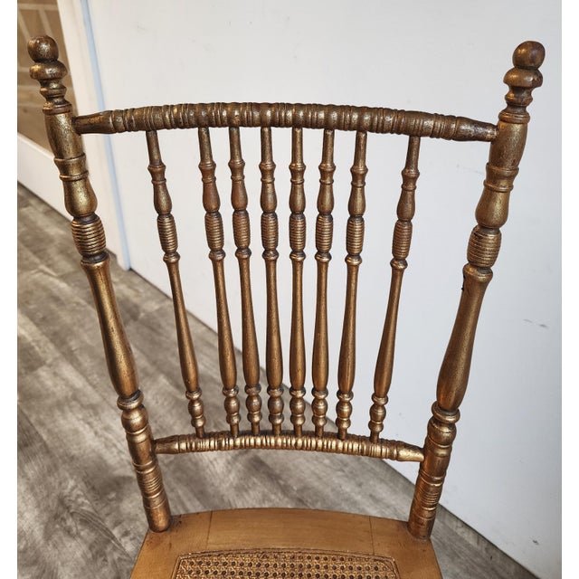 Wood 19th C. Faux Bamboo & Cane Ballroom Chairs - Set of 6 For Sale - Image 7 of 18
