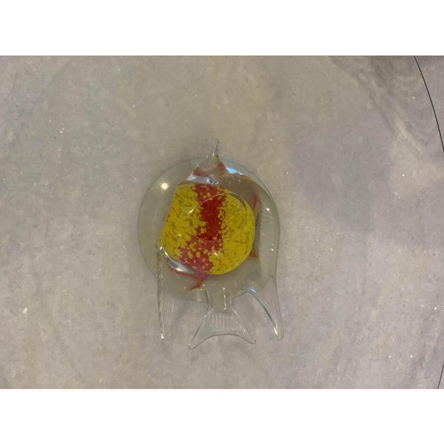 1990s Blown Glass Angel Fish Platter For Sale - Image 5 of 8