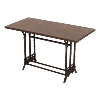 Gothic Style Oak Parquetry Patchwork Table For Sale
