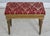 Age: Approx. 50 Years Old Details: Louis XVI Style Gold & Red Damask Upholstery Minor Distressing to Finish Fine Carved...