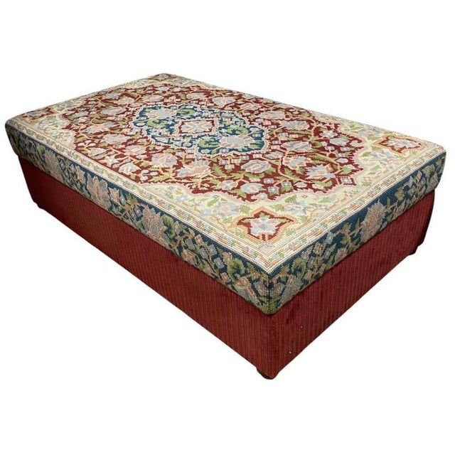 Coffee Table with Tapestry Top For Sale - Image 3 of 5