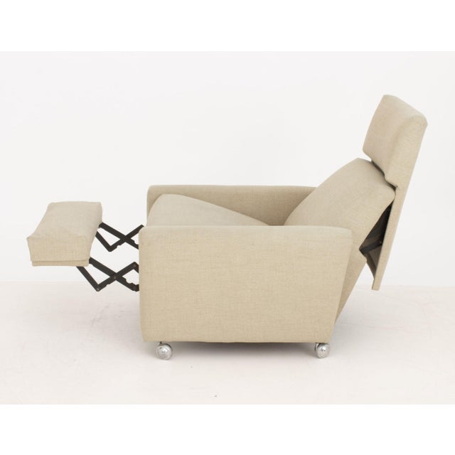Pair of Modern Wool Upholstered Reclining Chairs For Sale - Image 11 of 12