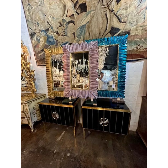 Murano Lavender Blown Glass Chandelier For Sale In Dallas - Image 6 of 6