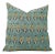 Fabdivine Artisan Block Print Throw Pillow Cover 14x14 Inch Duck Canvas- Mor Mukut For Sale