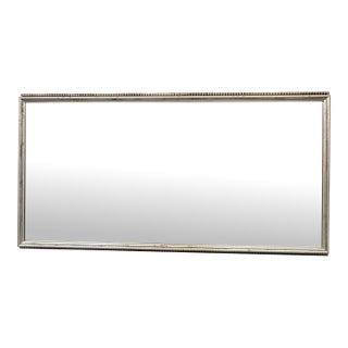 Antiqued Silver Finish With Bead Trim Wall Mirror For Sale