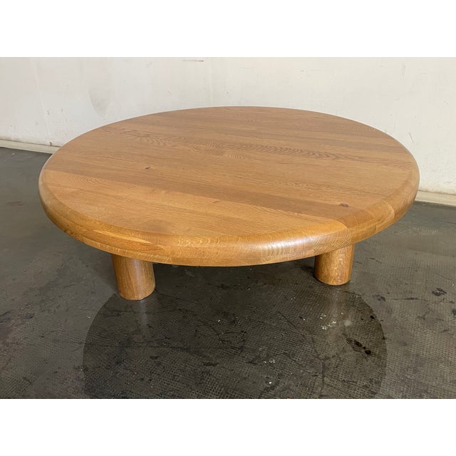 French Solid Oak Coffee Table, 1970s For Sale - Image 6 of 9