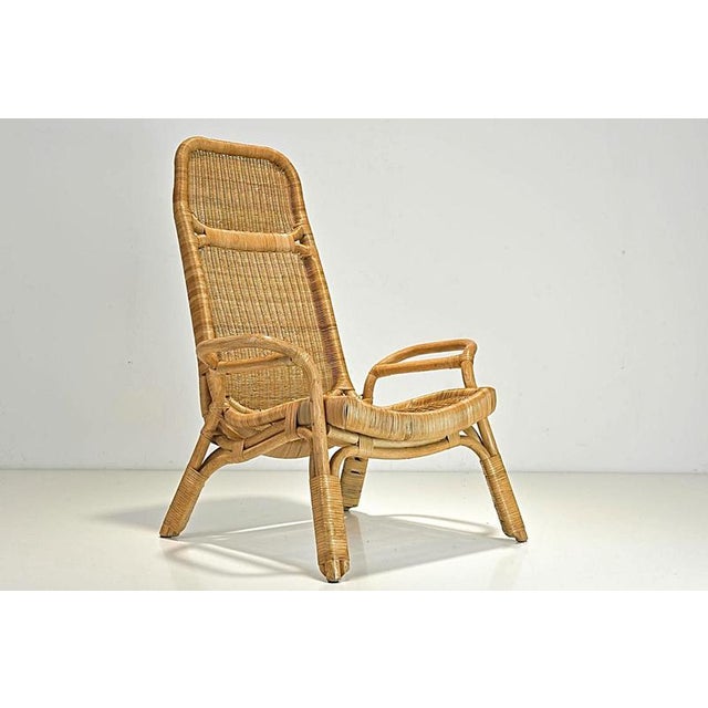Wickerwork Easy Chair, Italy, 1970 For Sale - Image 11 of 18