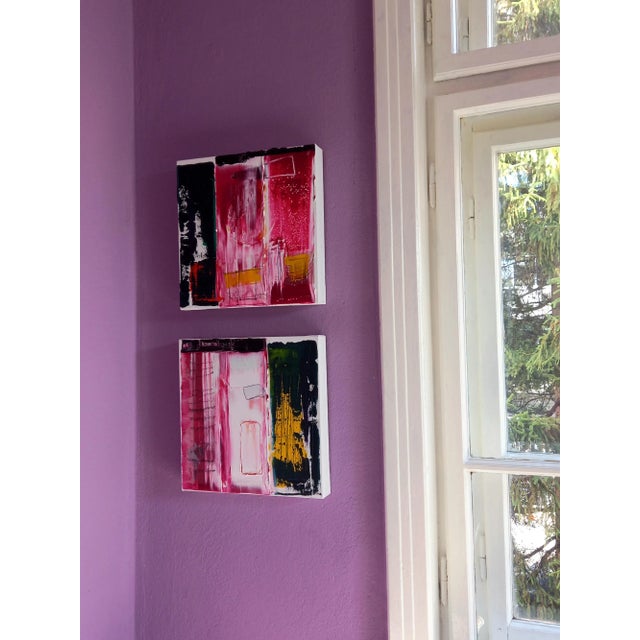 One-of-a-Kind Abstract Oil Paintings - Diptych / Cy Twombly / Robert Motherwell For Sale - Image 12 of 12