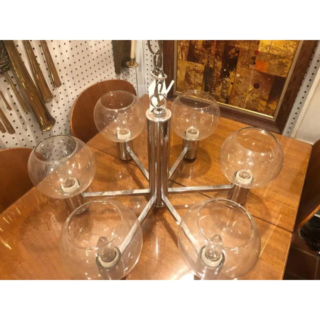 Lightolier 1960s Mid-Century Modern Chrome Sputnik Style Chandelier For Sale - Image 4 of 11