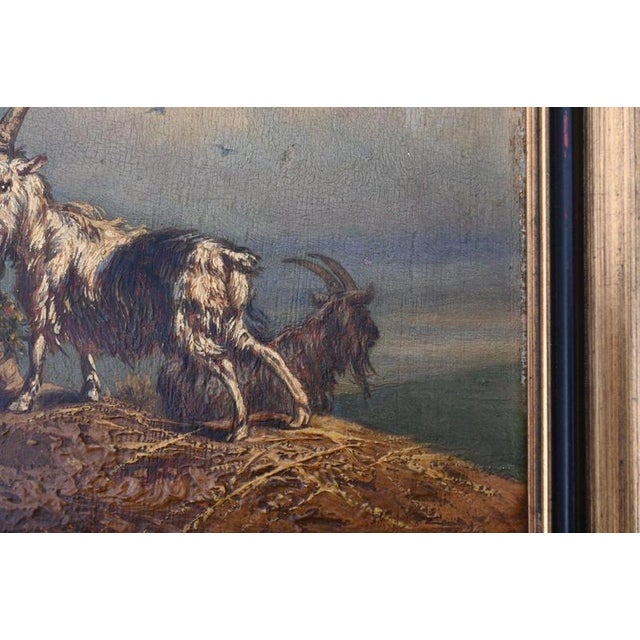 Billy Goat and a She-Goat, 1838, Oil on Panel, Framed For Sale - Image 4 of 9