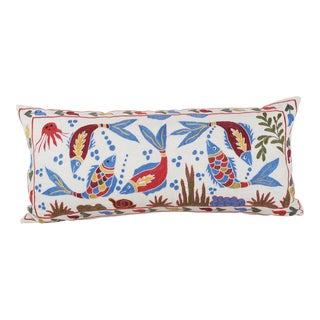 Suzani Fish Pictorial Bedding Pillow Cover For Sale