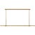 Kelly Wearstler for Visual Comfort Signature Axis Large Linear Pendant in Antique-Burnished Brass For Sale