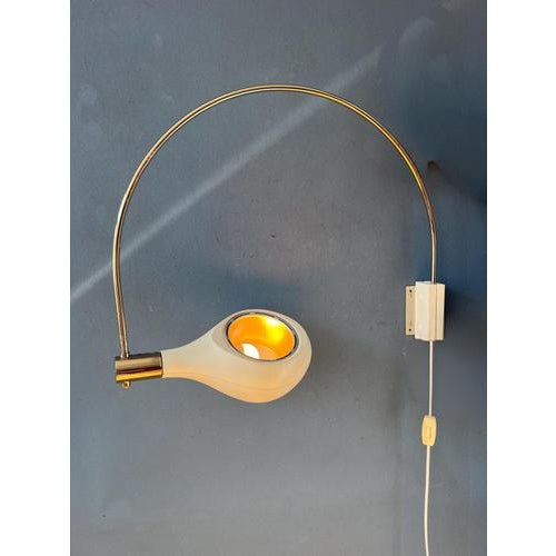 Vintage Beige Arc Wall Lamp from Temde For Sale - Image 6 of 13