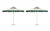 Not Yet Made - Made To Order Mint Mojito 9' Patio Umbrella, Dark Green & Cream, Set of 2 For Sale - Image 5 of 5