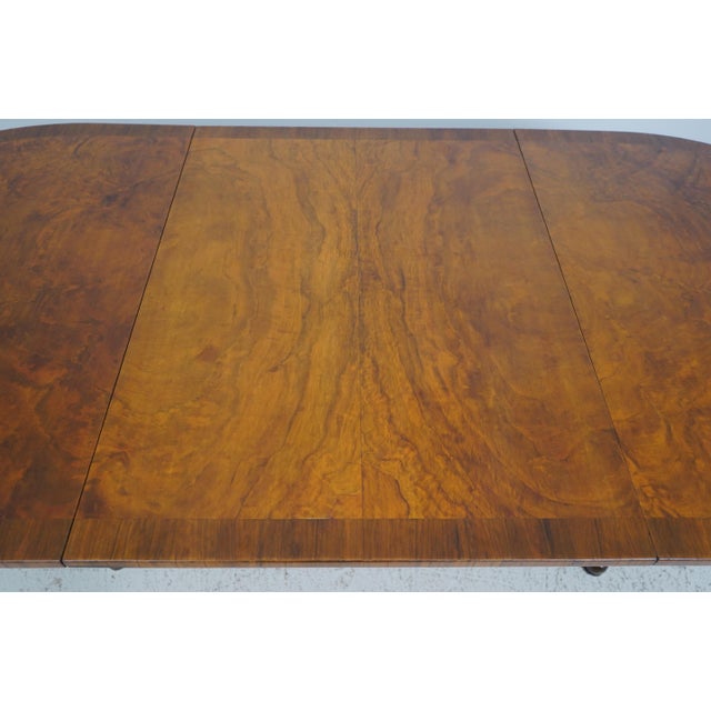 Wood English Antique Walnut 3 Pedestal Dining Room Table For Sale - Image 7 of 12
