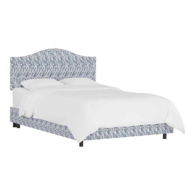 Kenmore Bed in Blue Snake Skin, King For Sale