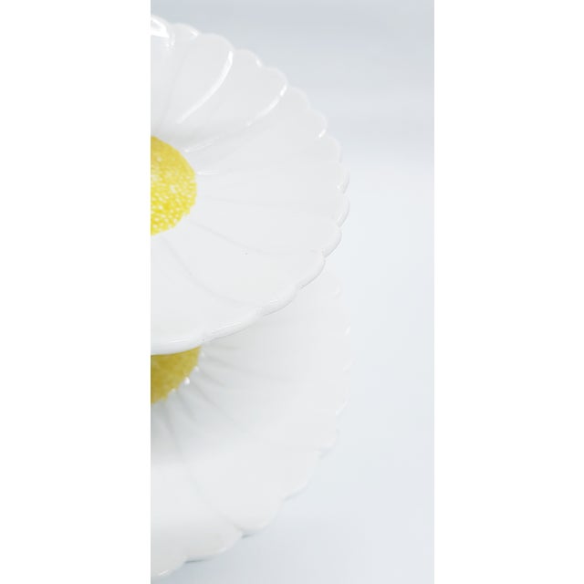 Vintage Daisy Petit Fours Server, Gien, France For Sale - Image 15 of 18