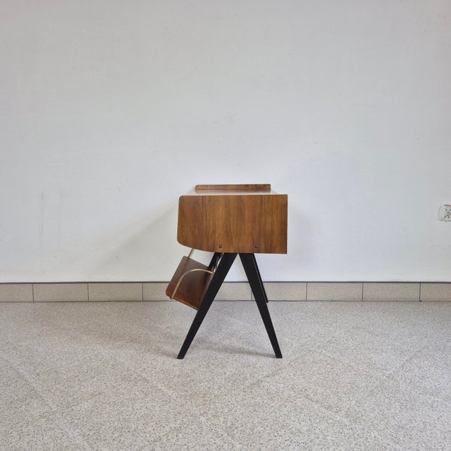 Black Vintage Cabinet with Magazine Rack from Ilse Möbel, Germany, 1960s For Sale - Image 8 of 12