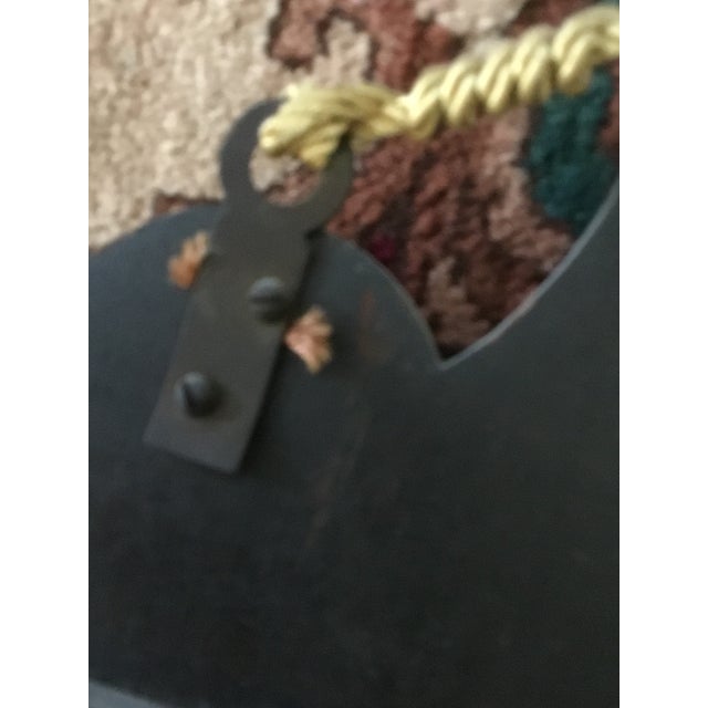 Early 20th Century Vintage Hand-Painted Floral Mirror With Scalloped Crest | Romantic Cottage Wall Mirror | French Country Style For Sale - Image 5 of 6