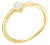 14K Yellow Gold Plated .925 Sterling Silver 1/20 Carat Diamond Teardrop Pear-Shaped Miracle Set Petite Fashion Ring (J-K Color, I1-I2 Clarity) Size 8 For Sale