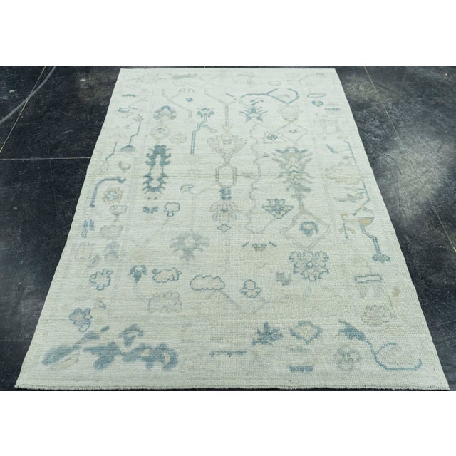 Early 21st Century Turkish Oushak Rug 4' x 6'3" #19258 For Sale - Image 5 of 8