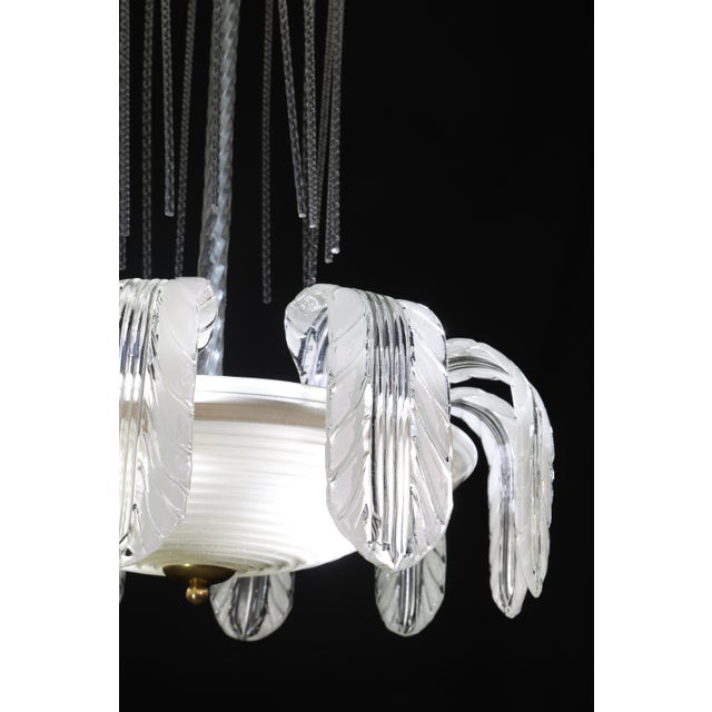 Museal Art Decò Ercole Barovier Murano Glass Chandelier, 1930 For Sale - Image 15 of 18