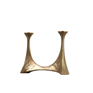 Mid-Century Candleholder in Bronze by Michael Harjes, 1960s For Sale