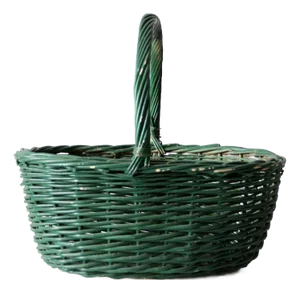Vintage Green Woen Basket