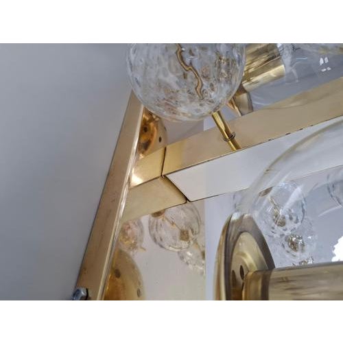 Mid-Century Modern Mid-Century Czech Brass and Glass Wall Sconce attributed to Kamenický Šenov, 1970s For Sale - Image 3 of 18