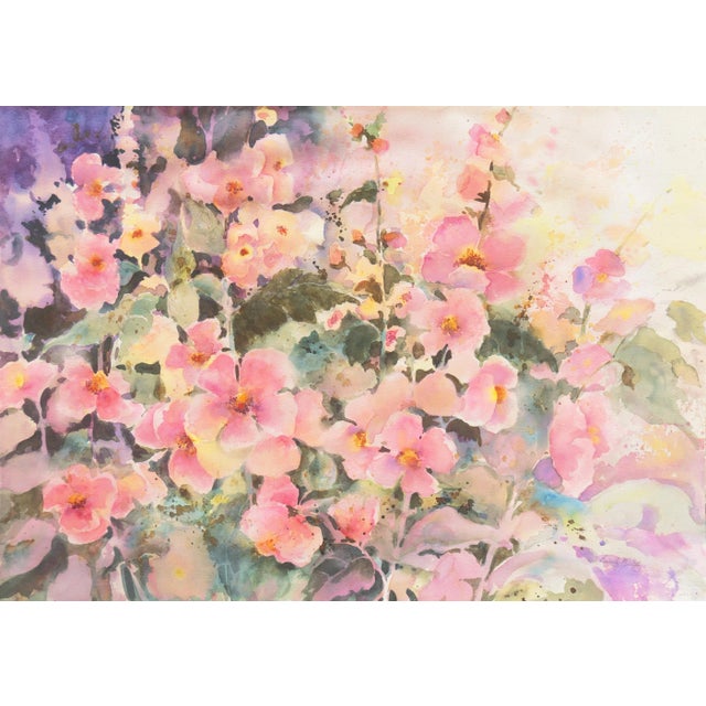 'Pink Daisies' by Beverly Fields, California Watercolor Society, Society of Watercolor Artists, Woman Artist, Zoltan Szabo For Sale