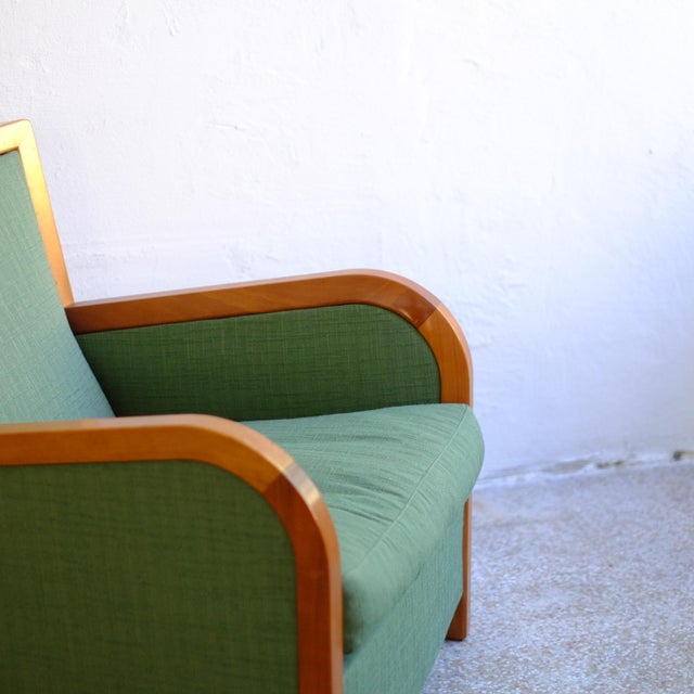 Art Deco Green Armchair For Sale - Image 6 of 18