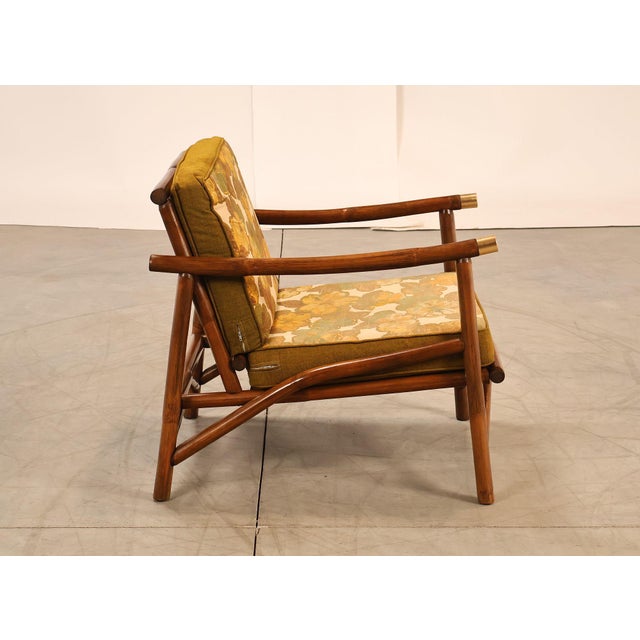 Vogue Coastal Vintage Rattan Bamboo Armchair For Sale - Image 16 of 18