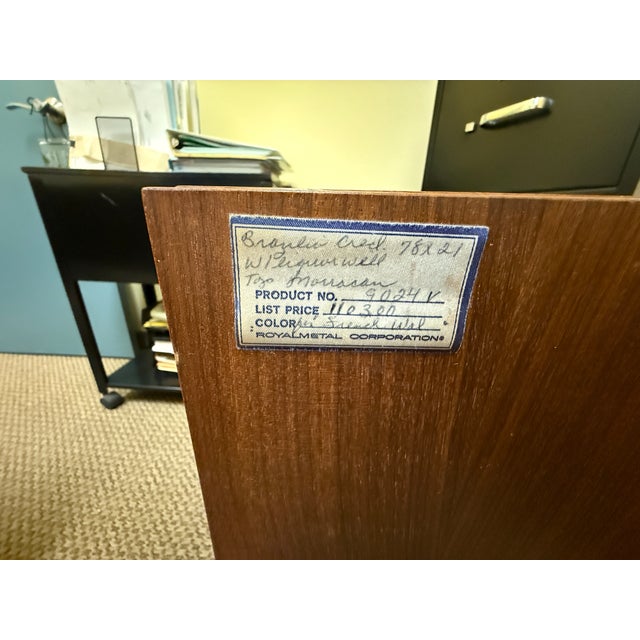 Mid-Century Modern 1970s Rare Mid-Century Modern Brazilian Mahogany Desk & Credenza For Sale - Image 3 of 7