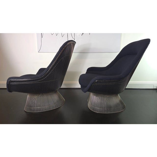 Mid-Century Modern Pair of 1980s Knoll Platner Easy Lounge Chairs For Sale - Image 3 of 6