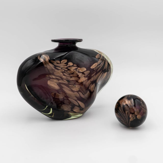 1970s 1970s Hand-Blown Art Glass Perfume Bottle For Sale - Image 5 of 8