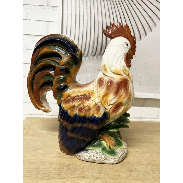 Vintage Italian Large Scale Ceramic Rooster For Sale In New York - Image 6 of 10