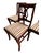 Early 20th Century Lyre Back Pinstripe Dining Chairs, Set of 3 For Sale - Image 4 of 10