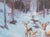 Impressionist Original Oil Painting, a Deer Family For Sale - Image 3 of 5