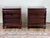 1980s Vintage Pair Solid Rosewood Chinese Tambour Four Drawer End Tables For Sale - Image 9 of 10