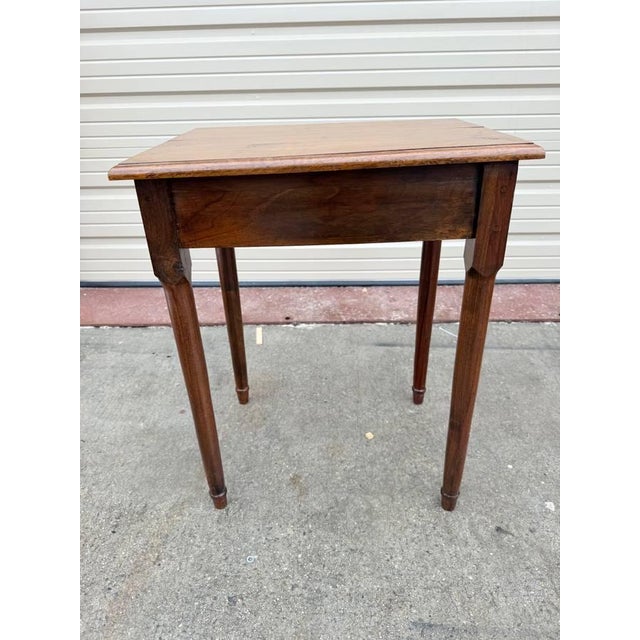 Antique Federal Style Solid Walnut Side Table. Circa 1940s For Sale In Washington DC - Image 6 of 11