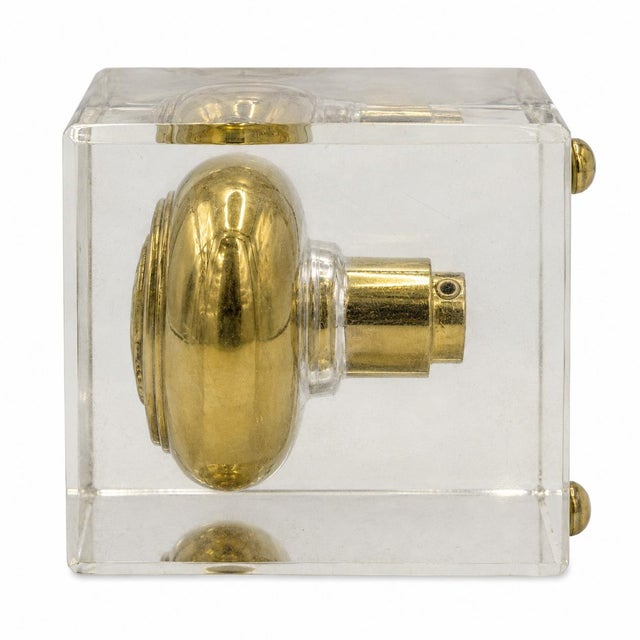 Late 20th Century Vintage St. Regis Hotel Nyc Brass Door Knob in Lucite Plexi For Sale - Image 5 of 12
