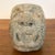 Two carved Mayan deity limestone architectural carvings or / elements, 19th century or older The larger measures 7" W x...