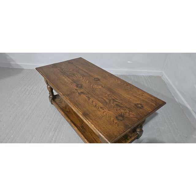 Wood Plank Coffee Table in Oak For Sale - Image 7 of 8
