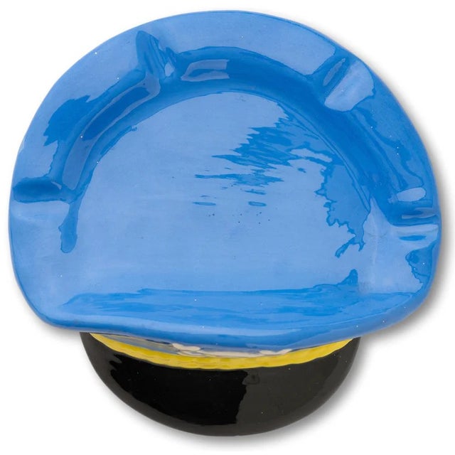 Yachtsman's Blue Cap Ceramic Ashtray For Sale - Image 4 of 5